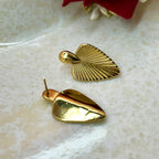 Lustrous Golden Leaf Earrings