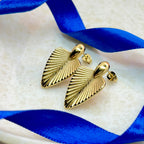 Lustrous Golden Leaf Earrings
