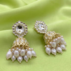 Ivory Radiance Jhumki