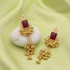 Enchanted Ruby Kashmiri Earrings