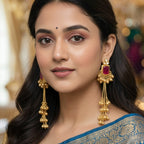 Enchanted Ruby Kashmiri Earrings