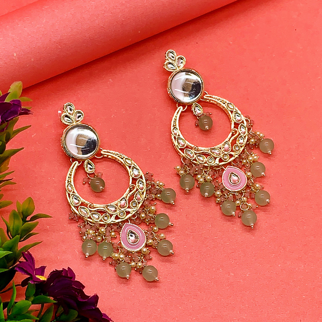 Mint Grace Kundan Earrings