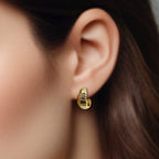 Half Hoop Gold Earrings