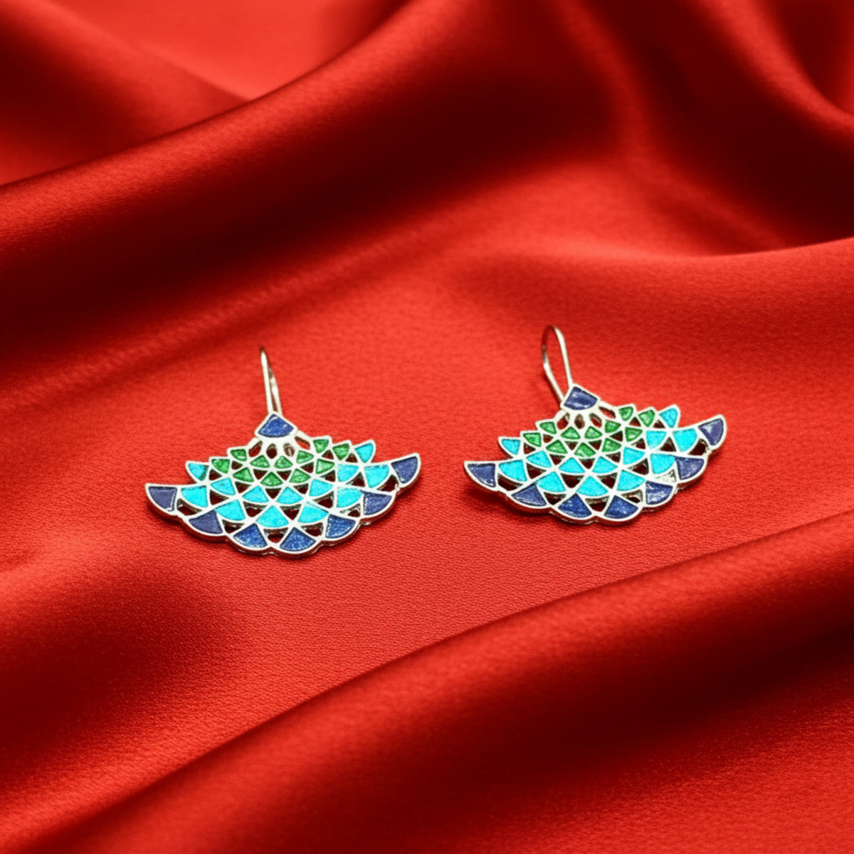 Cute Enamelled Multicolor Earrings
