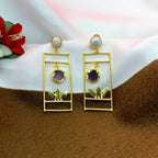 Golden Shadow Dangler Earrings