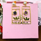 Golden Shadow Dangler Earrings
