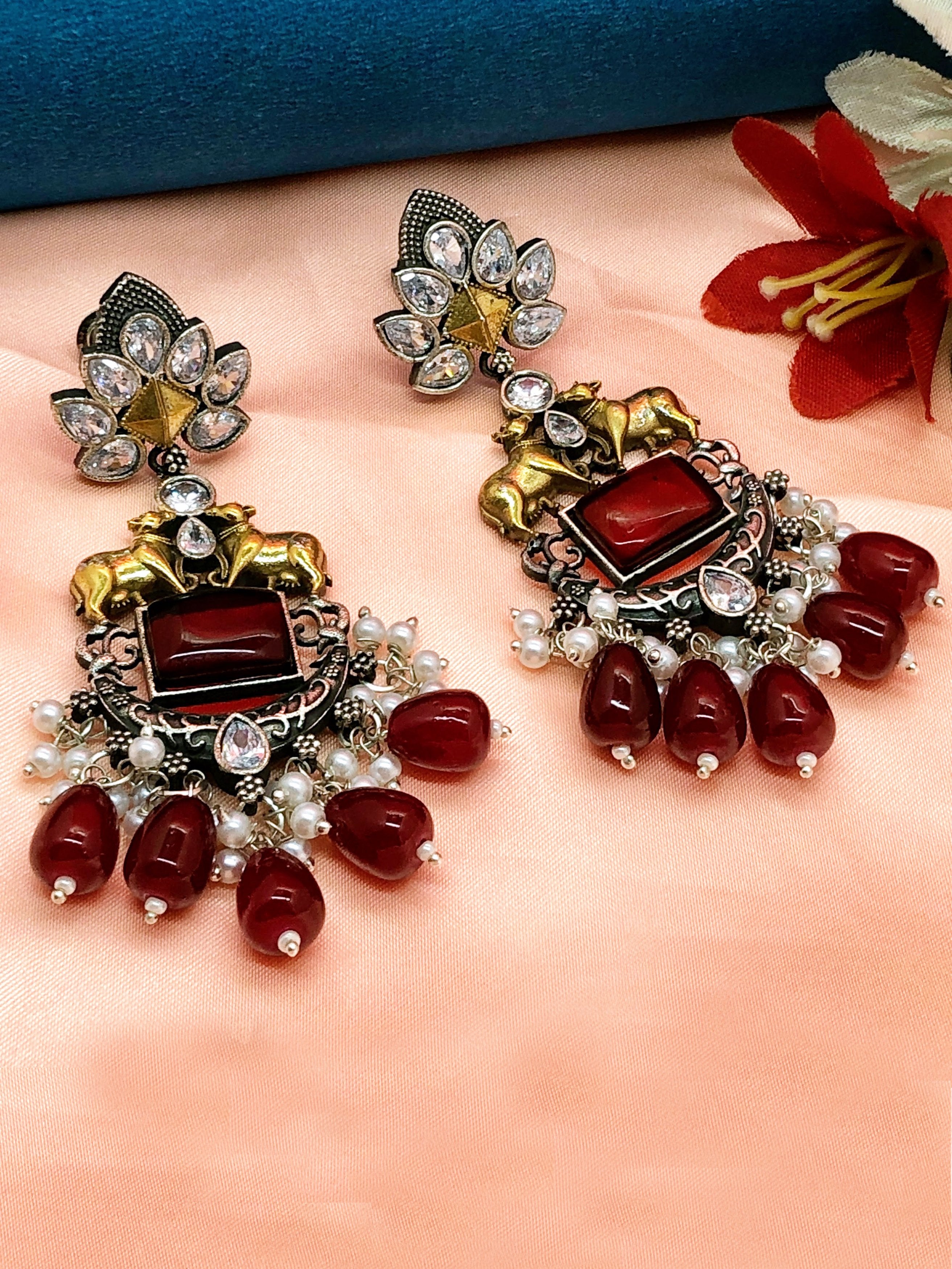 Color Burst Danglers Earrings