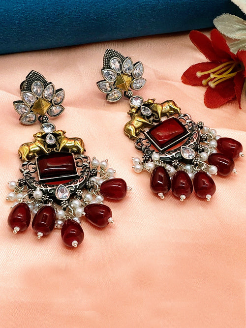 Color Burst Danglers Earrings