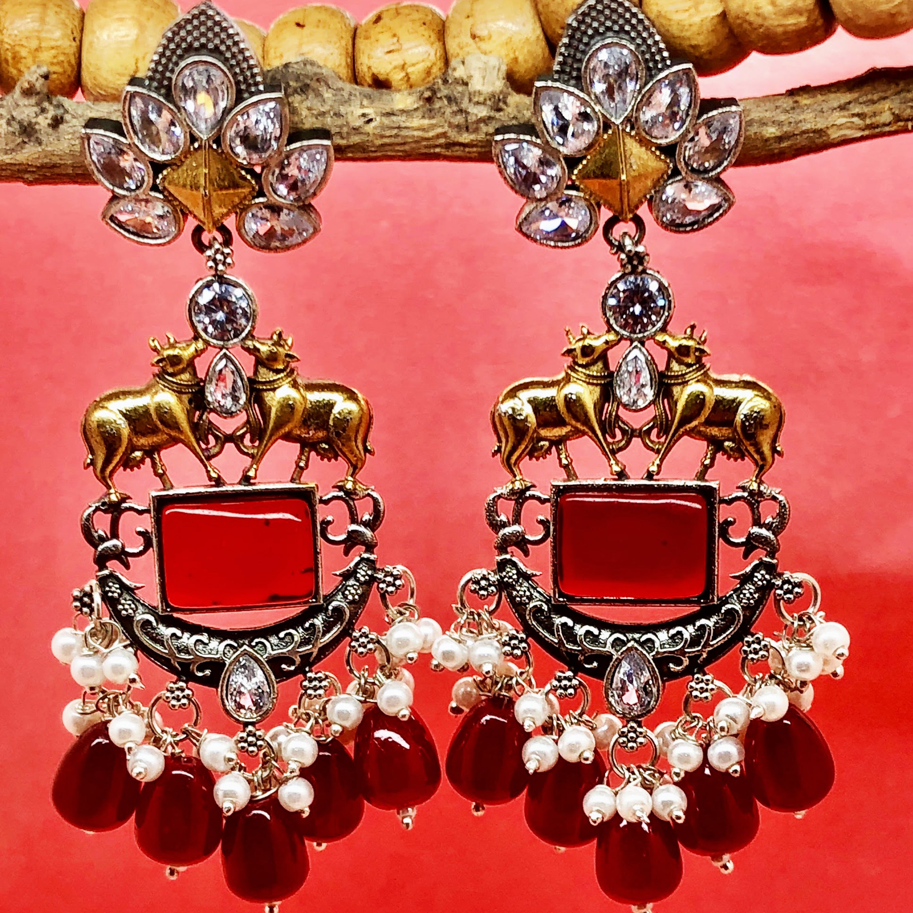 Color Burst Danglers Earrings