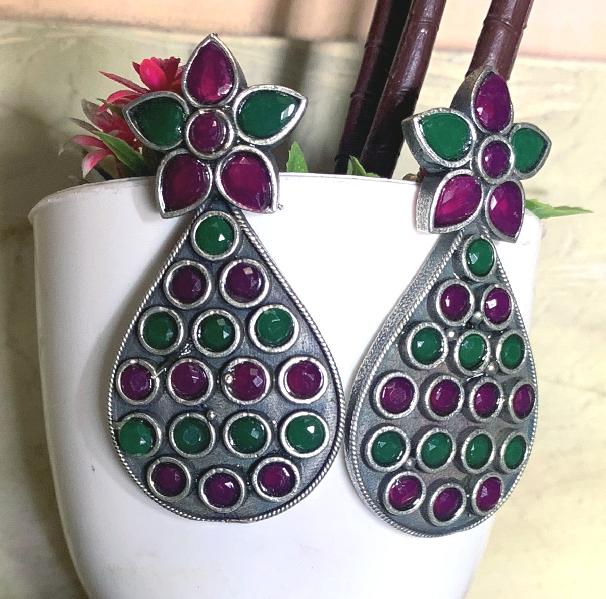 Vibrant Gem Studs