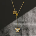 Golden Butterfly Charm Chain Pendant