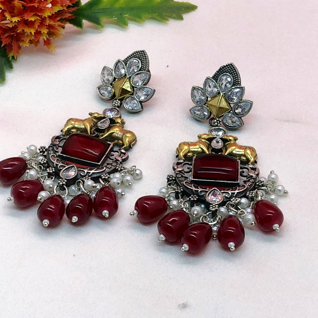Color Burst Danglers Earrings