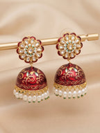 Rangoli Jhumka - Red