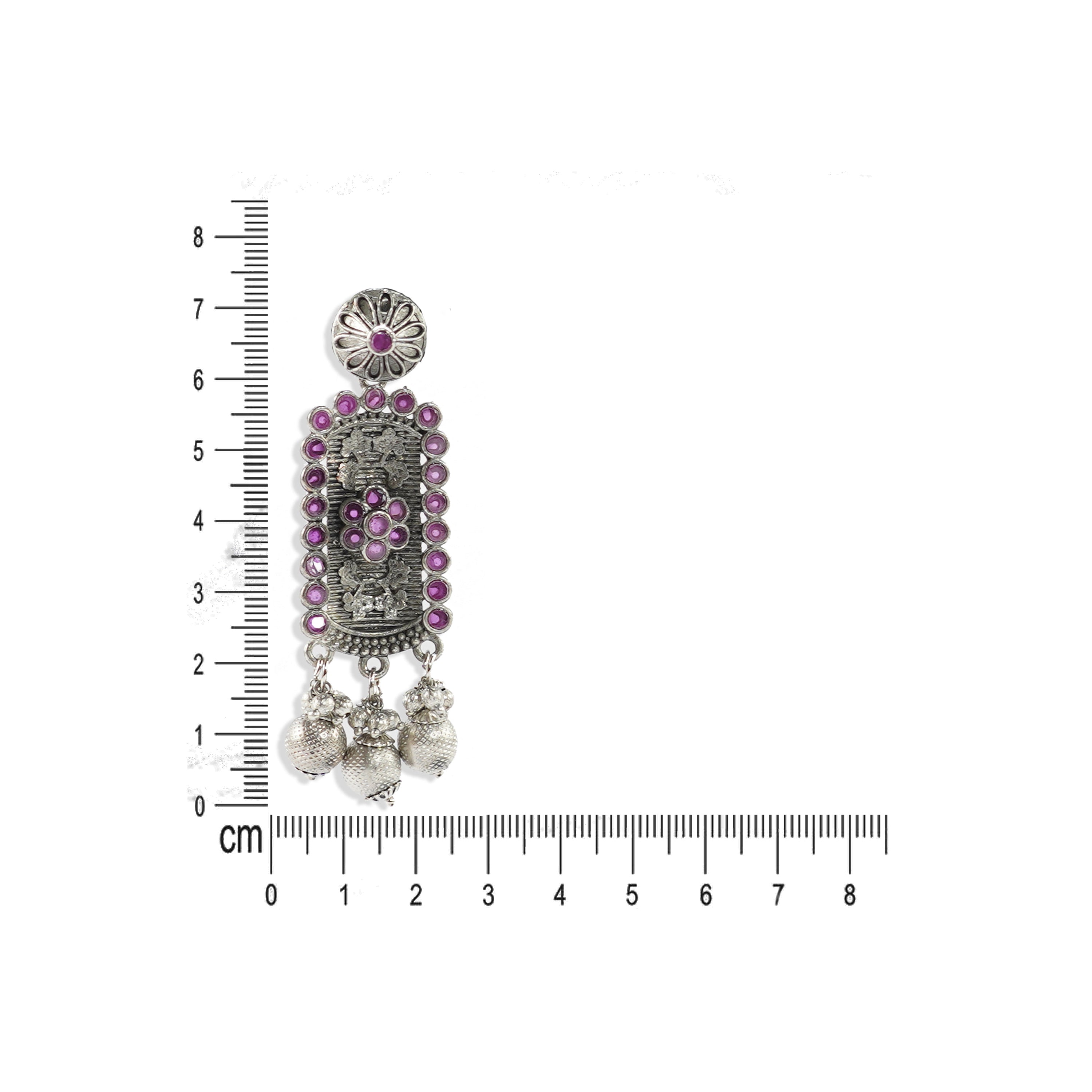 Traditional Fuschia Drop Studs