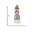 Dual tone Regal Drop Danglers
