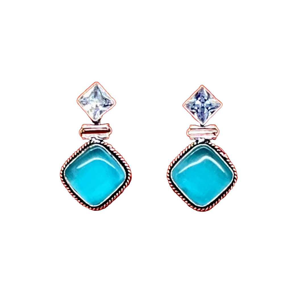 Chic N Stylish Aqua Small Earrings