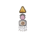 Dual tone Regal Drop Danglers