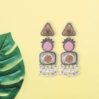 Dual tone Regal Drop Danglers