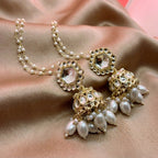 Ivory Radiance Jhumki