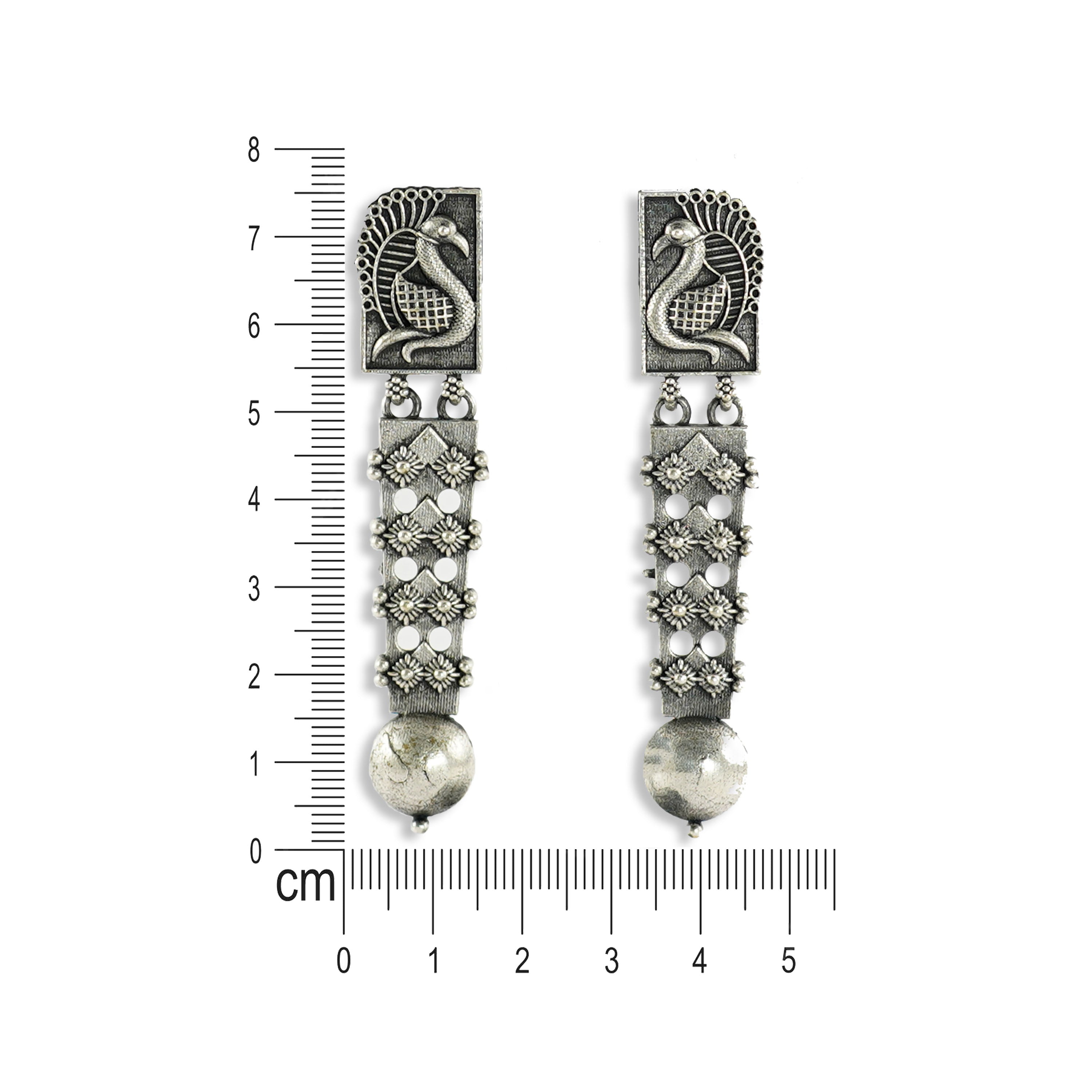 Bird Motiff Alloy Drop Earring